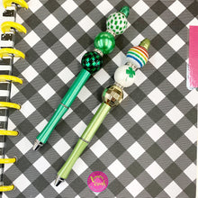 Load image into Gallery viewer, St. Patrick’s Day Clover and Rainbow Beaded Pen
